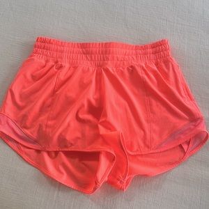 Lululemon Coral (Raspberry Cream) Hotta Hot Shorts